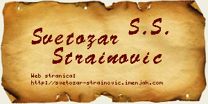 Svetozar Strainović vizit kartica